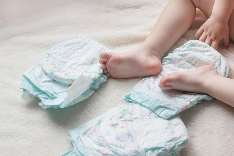 Diaper Cutting Baby's Leg